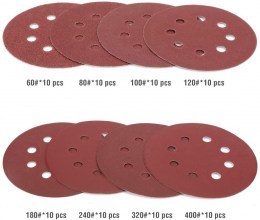 Set of 80 pieces of 5 sandpaper WORKPRO1